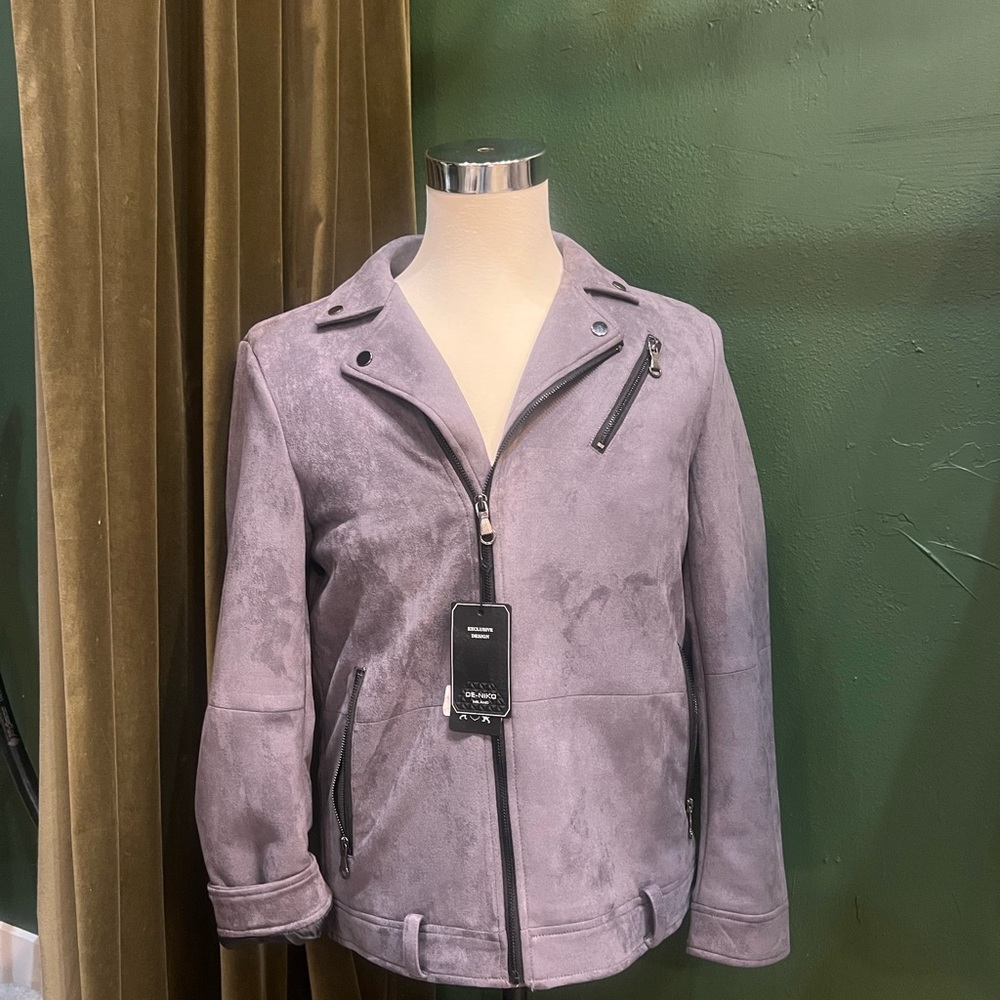 Men's Suede Jacket - Gray